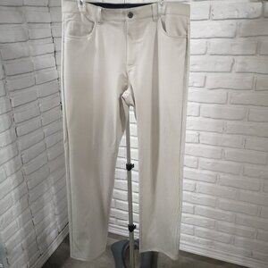Daniel Hechter Men's Size 34/32 Light Grey Straight Legs Flat Front Pants